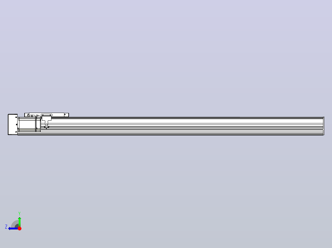 滚珠丝杠直线轴带导轨全封闭TPA-HCR-202D-2510C-L1350-MR-C-P75-N3右视图