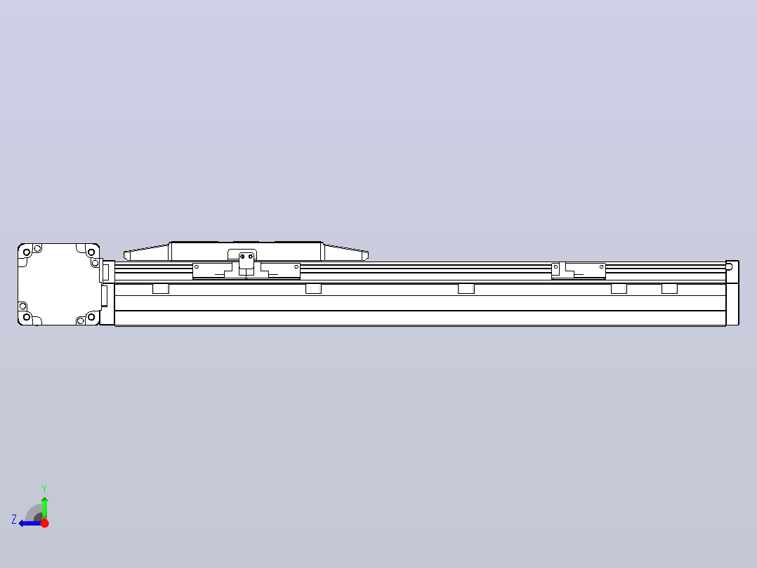 机器人皮带驱动直线轴TPA-GCB-150-P80-L300-DL-M75-N3右视图