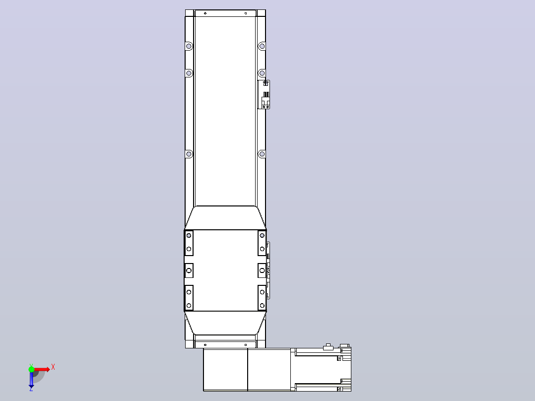 机器人皮带驱动直线轴TPA-GCB-150-P80-L300-DL-M75-N3俯视图