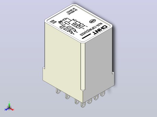 NJX-13FW_4ZS无氧化零飞弧电磁继电器三维模型202203