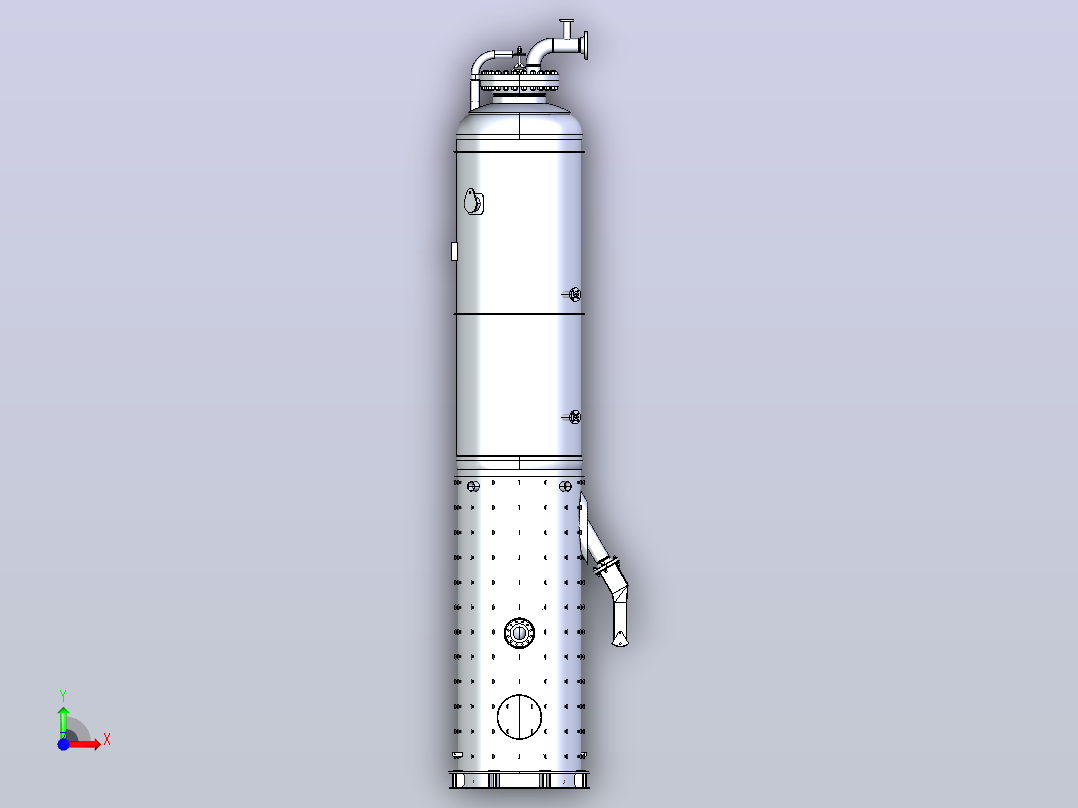 蒸馏塔模型前视图