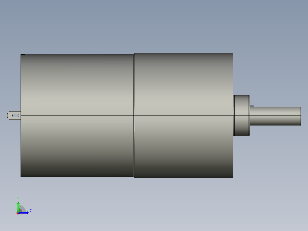 DC 12V 30RPM高扭矩电动微型减速齿轮电机37mm直径左视图