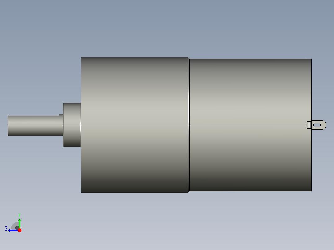DC 12V 30RPM高扭矩电动微型减速齿轮电机37mm直径右视图