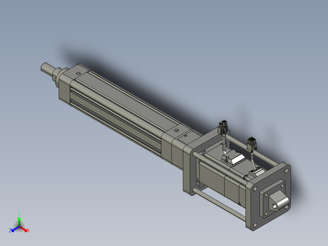 轻载电动缸TPA-ESR50-1610C-L150-M-CA-W-P75-C3主视图