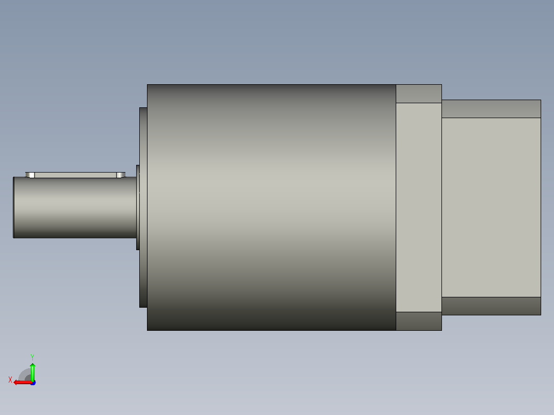 间隙减速器gearbox_gbx160008k_gbk_160_100_3_f后视图