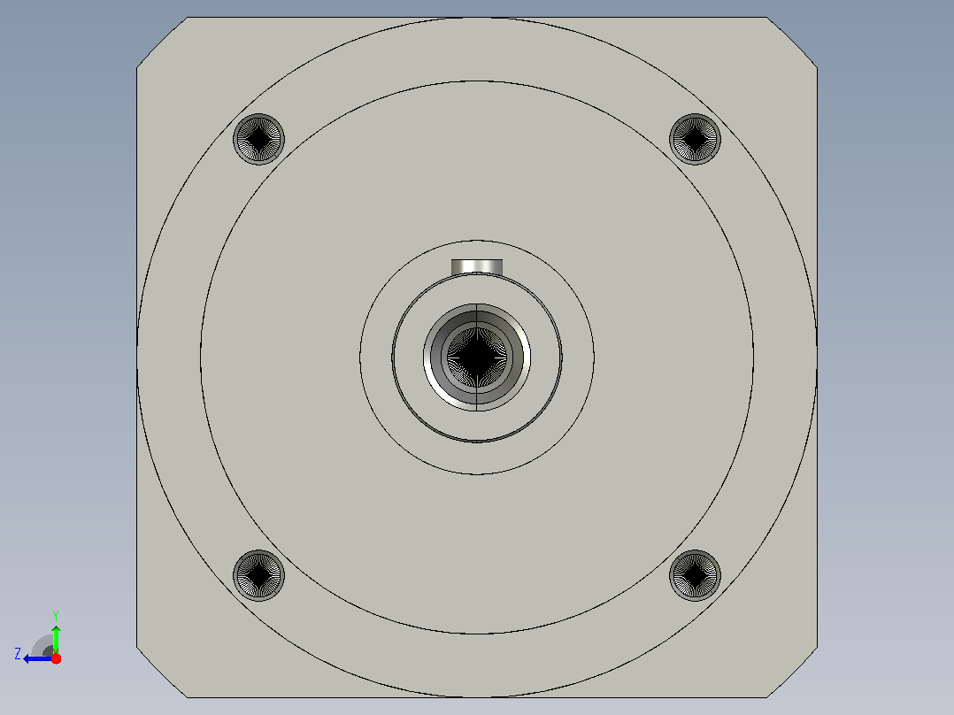 间隙减速器gearbox_gbx160008k_gbk_160_100_3_f右视图
