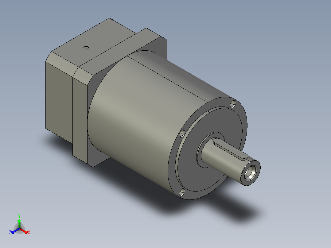 间隙减速器gearbox_gbx160008k_gbk_160_100_3_f正等轴测图