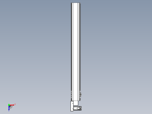 皮带直线轴半封闭可选导轨TPA-HNB-140D-120-L1200-ML-Y-P40-N3俯视缩略图