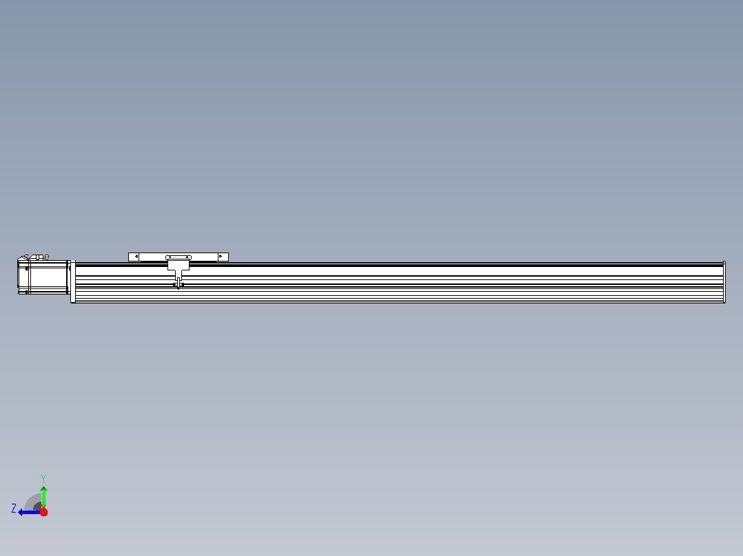 滚珠丝杠直线轴带导轨全封闭TPA-HCR-202D-2510C-L1150-M-Y-P75-N3右视图