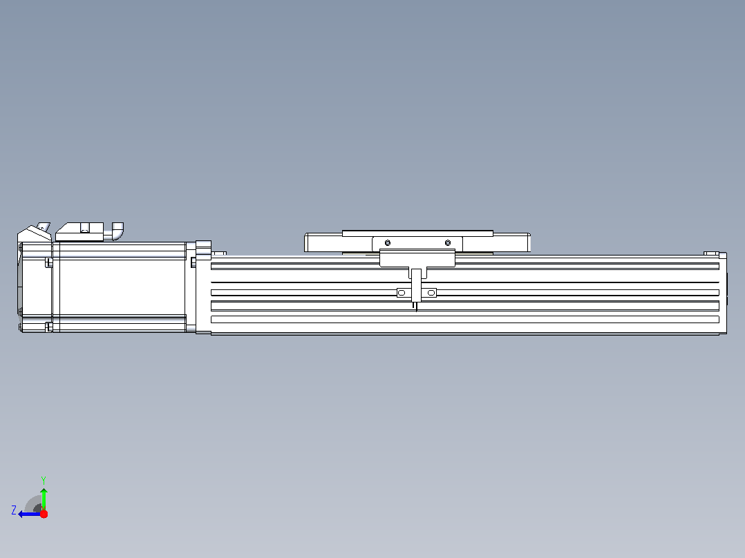 滚珠丝杠直线轴带导轨全封闭TPA-HCR-110D-1610C-L100-M-C-P40-N3右视图