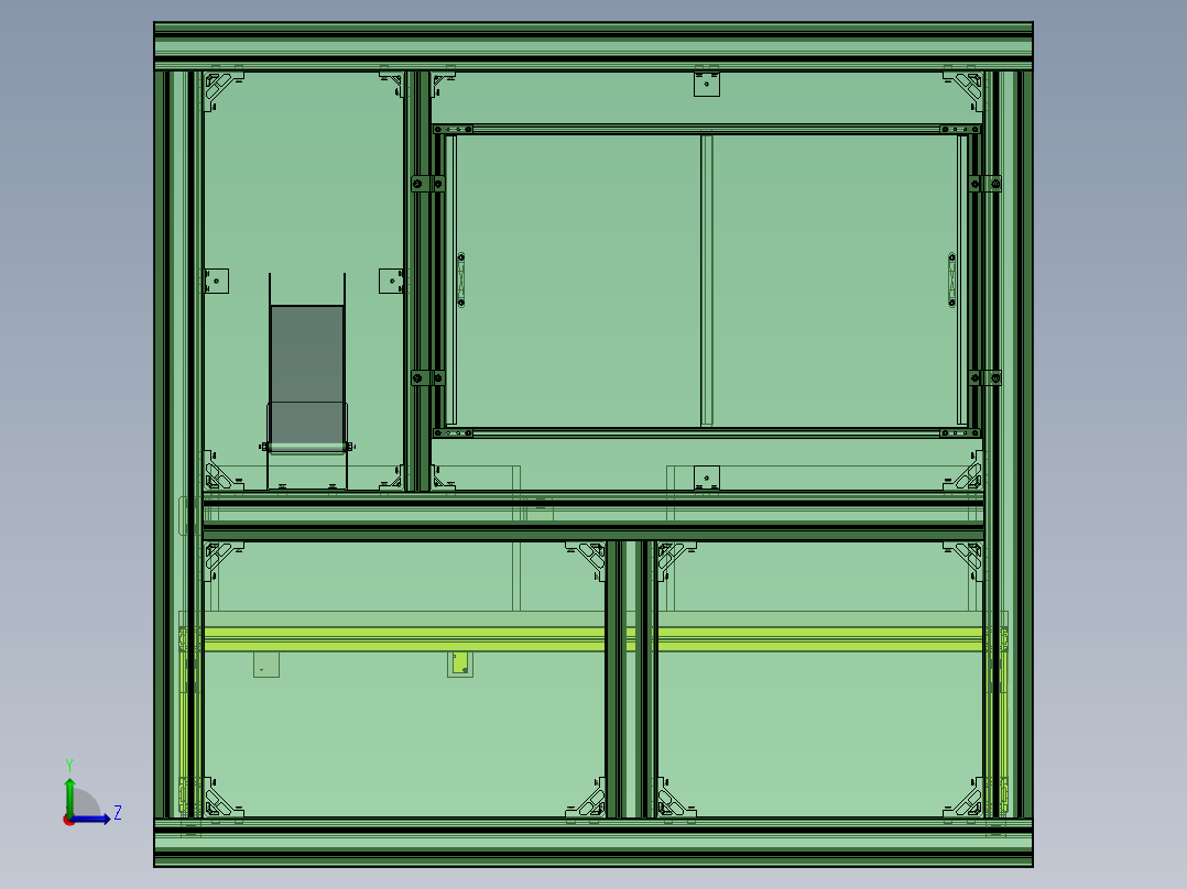 托盘就位确认工序左视图