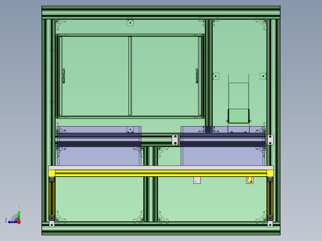 托盘就位确认工序右视图