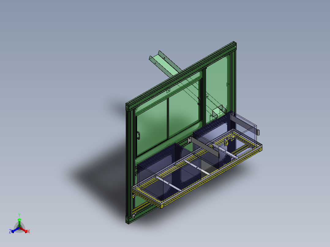 托盘就位确认工序正等轴测图