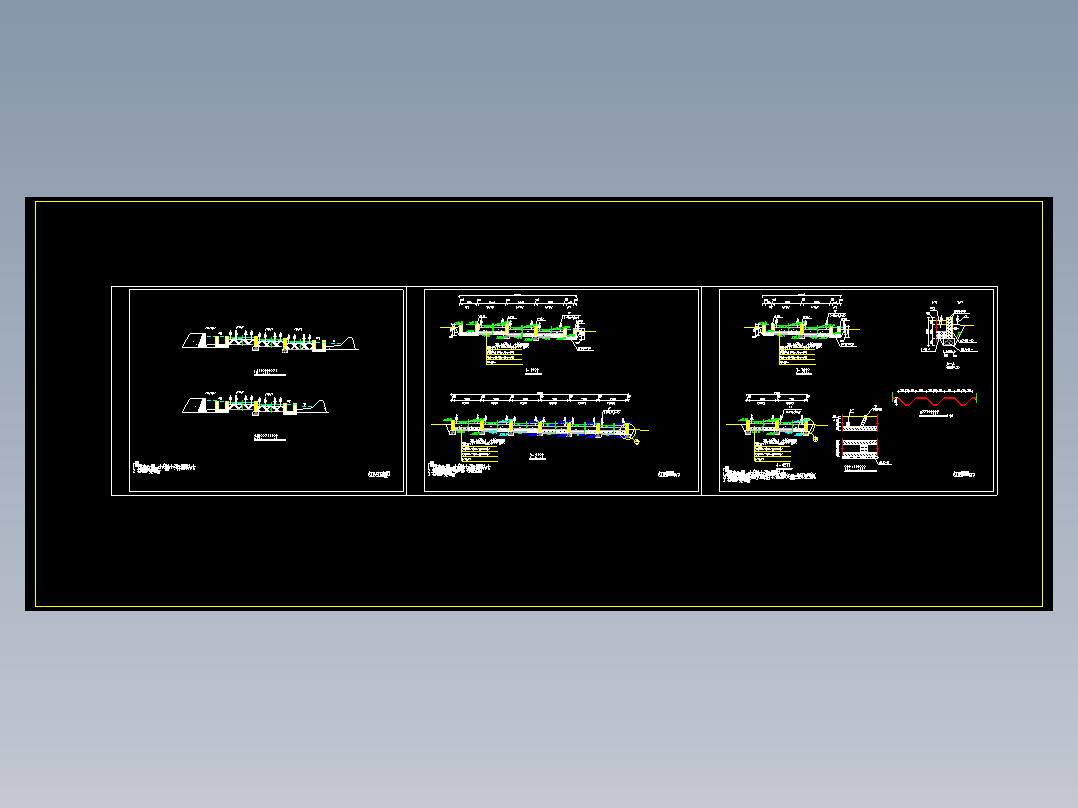 表面流人工湿地CAD平面布置参考图