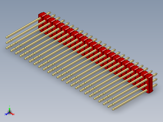 彩色公头100mil（2.54mm）系列-DS1021_red_3x24p_100mil_Type19_rev1.0