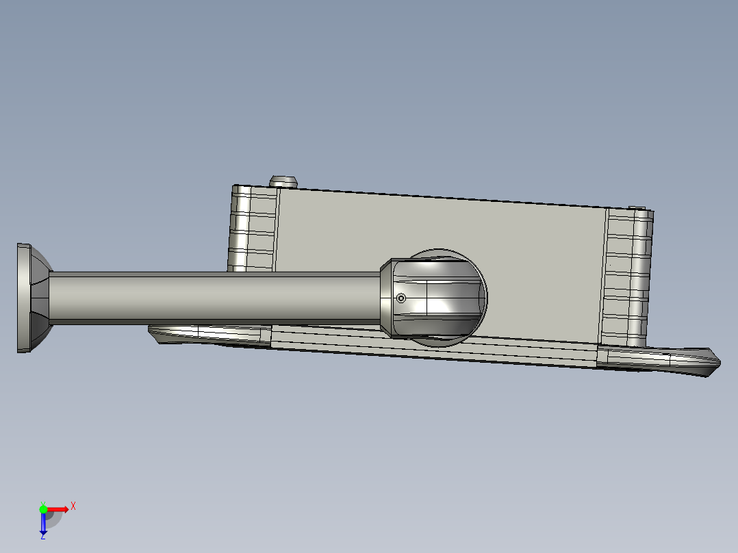 向下固定底座+90度箱体连接器+控制箱俯视图