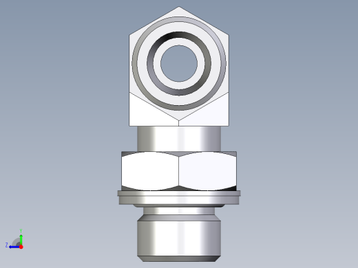 卡套式工业通用硬管接头EO_Adjustable_locknut_branch_tee_TEE10SMOMDCF右视缩略图
