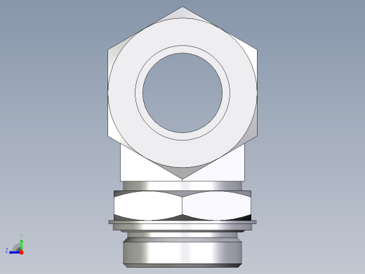 卡套式工业通用硬管接头EO_Adjustable_locknut_branch_tee_TEE38SRCF右视缩略图