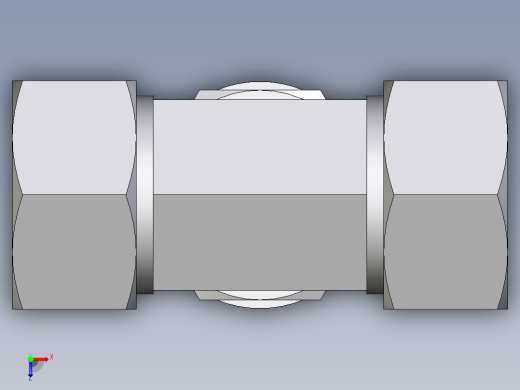卡套式工业通用硬管接头EO_Adjustable_locknut_branch_tee_TEE38SRCF俯视缩略图