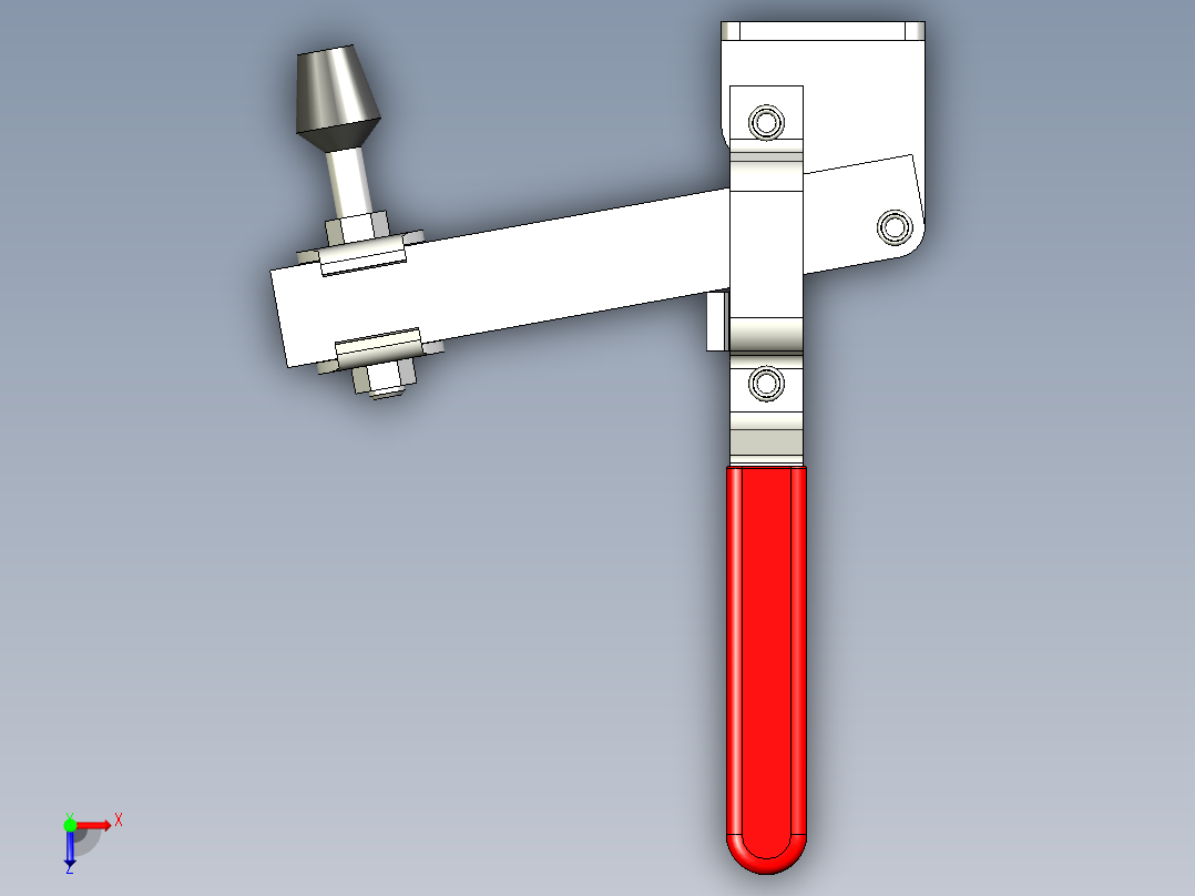 垂直式夾鉗SSP(P)-3D多系列多零件图纸模型俯视图