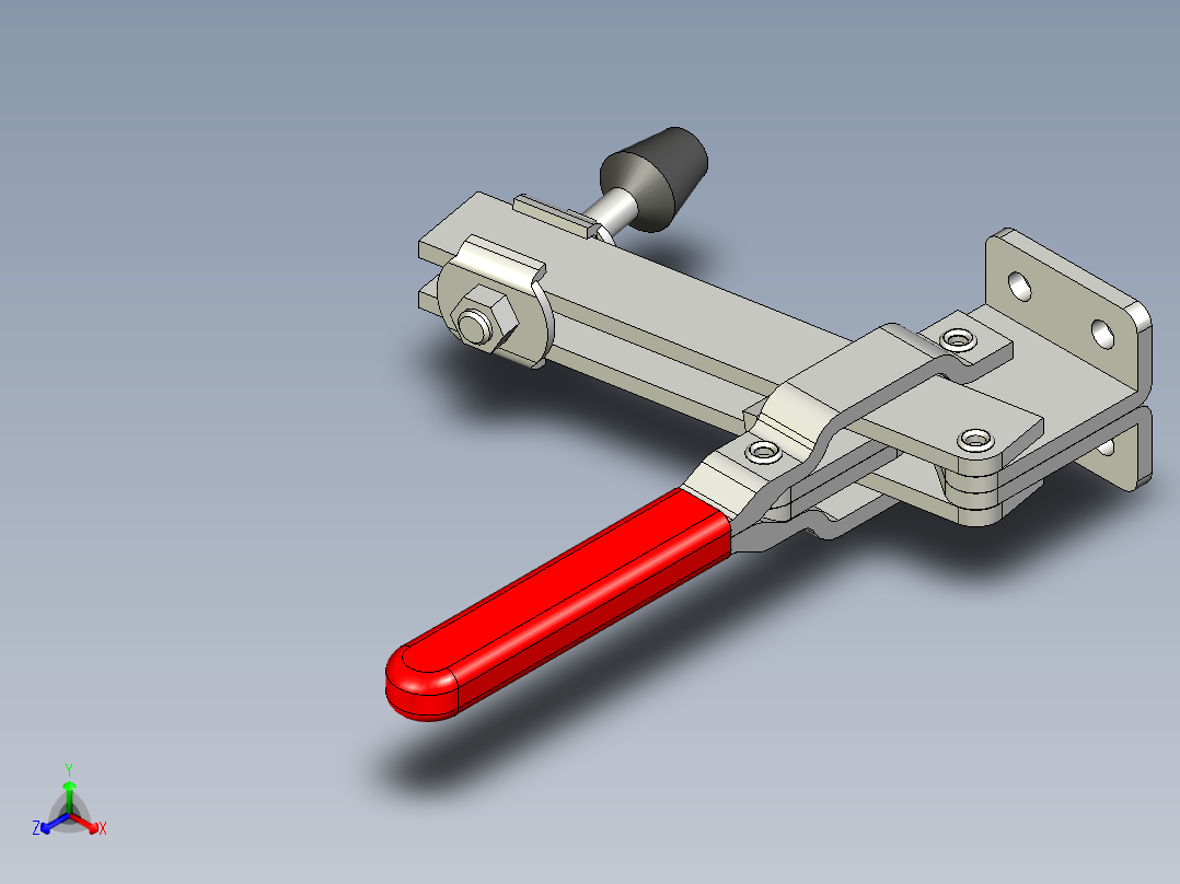 垂直式夾鉗SSP(P)-3D多系列多零件图纸模型正等轴测图