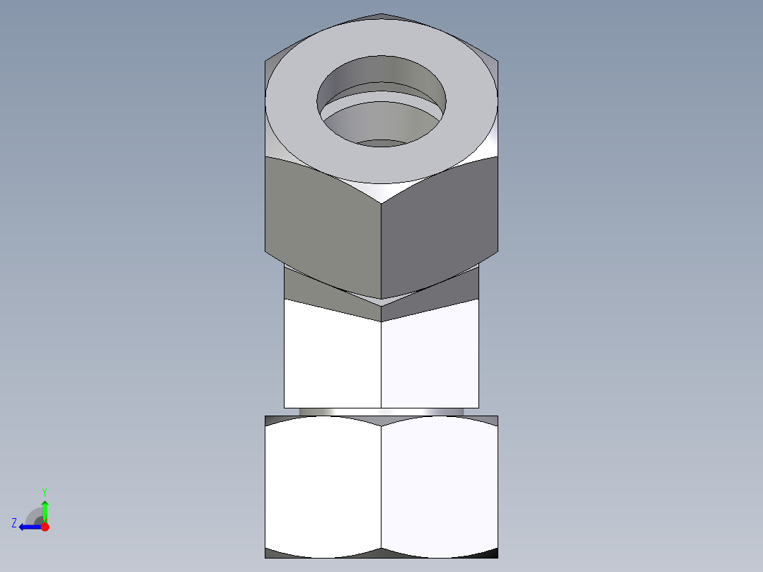 卡套式工业通用硬管接头EO_Swivel_nut_45_deg_elbow_EV20ZS71右视图