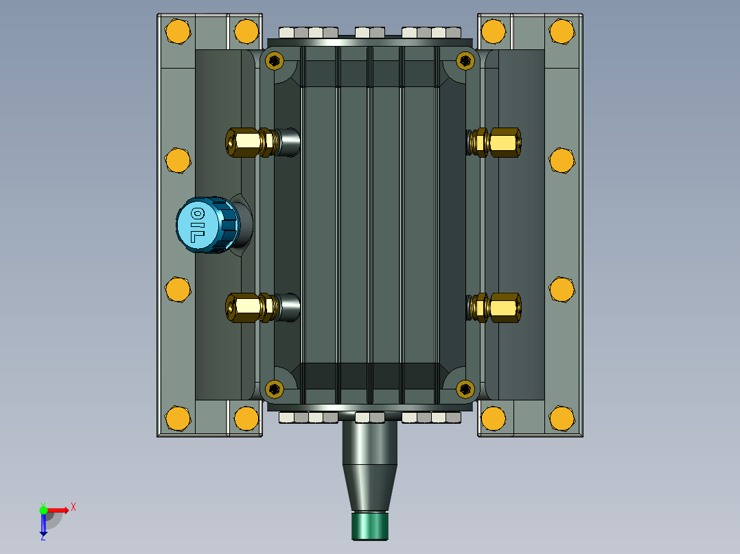 2 缸空气压缩机--stp俯视图