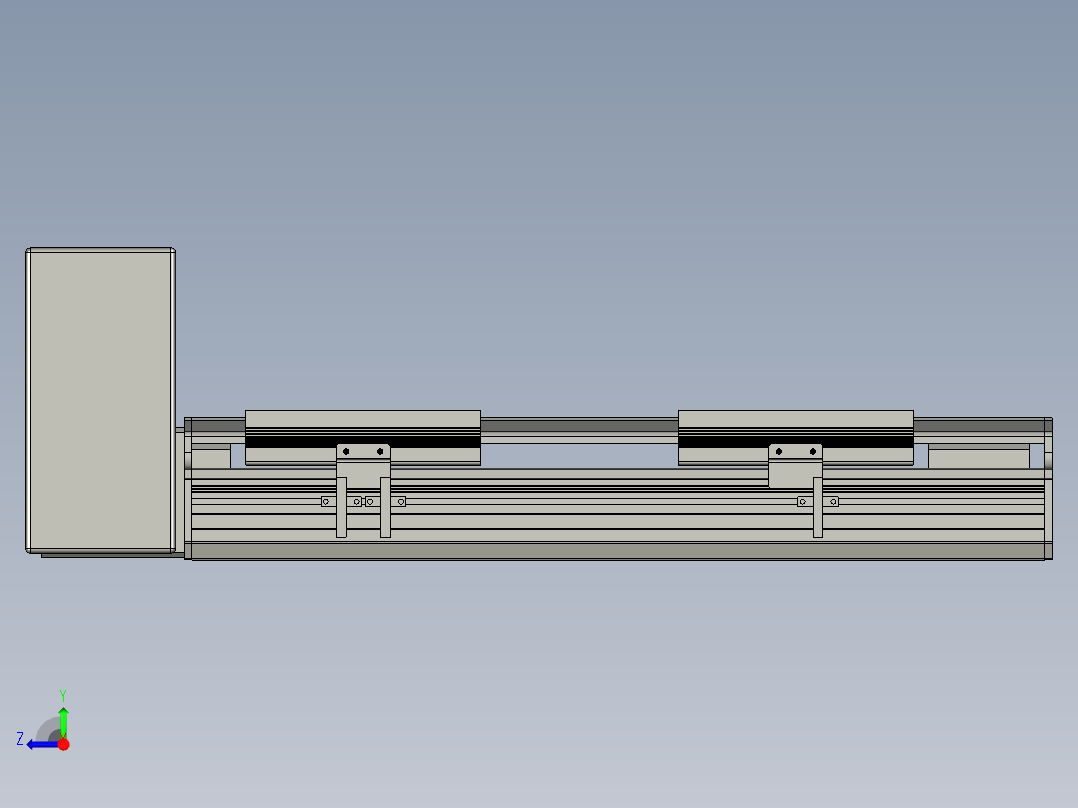 直线模组LHB17-L40-S250-RU设计图纸右视图
