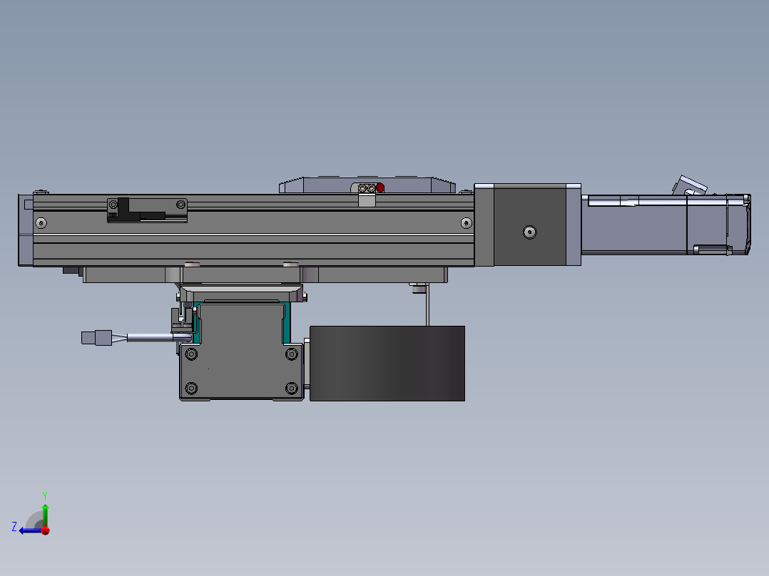 内嵌直交机械手XYG系列XYG320-F1右视图