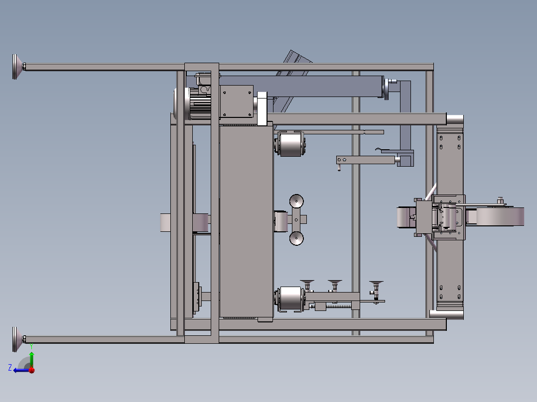 纸箱自动封箱机设计右视图