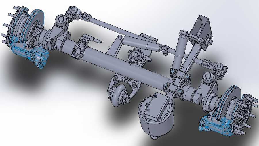 245半挂车车桥SW设计