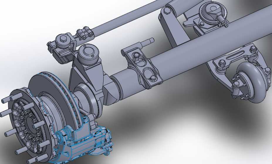 245半挂车车桥SW设计
