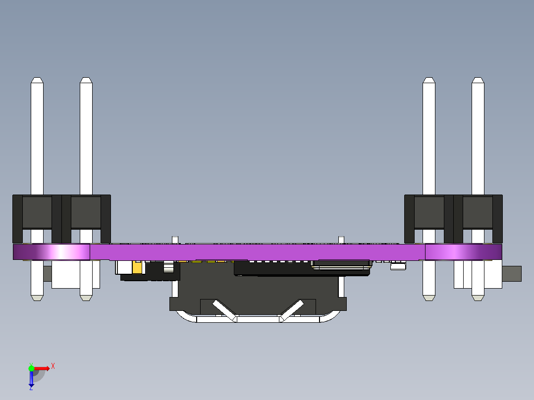 Wemos ESP32 S2Mini模块开发板俯视图