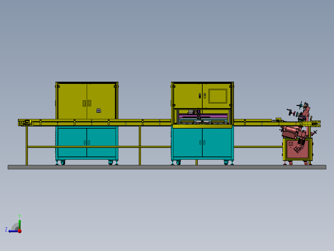 全自动称重检测生产线sw17右视图