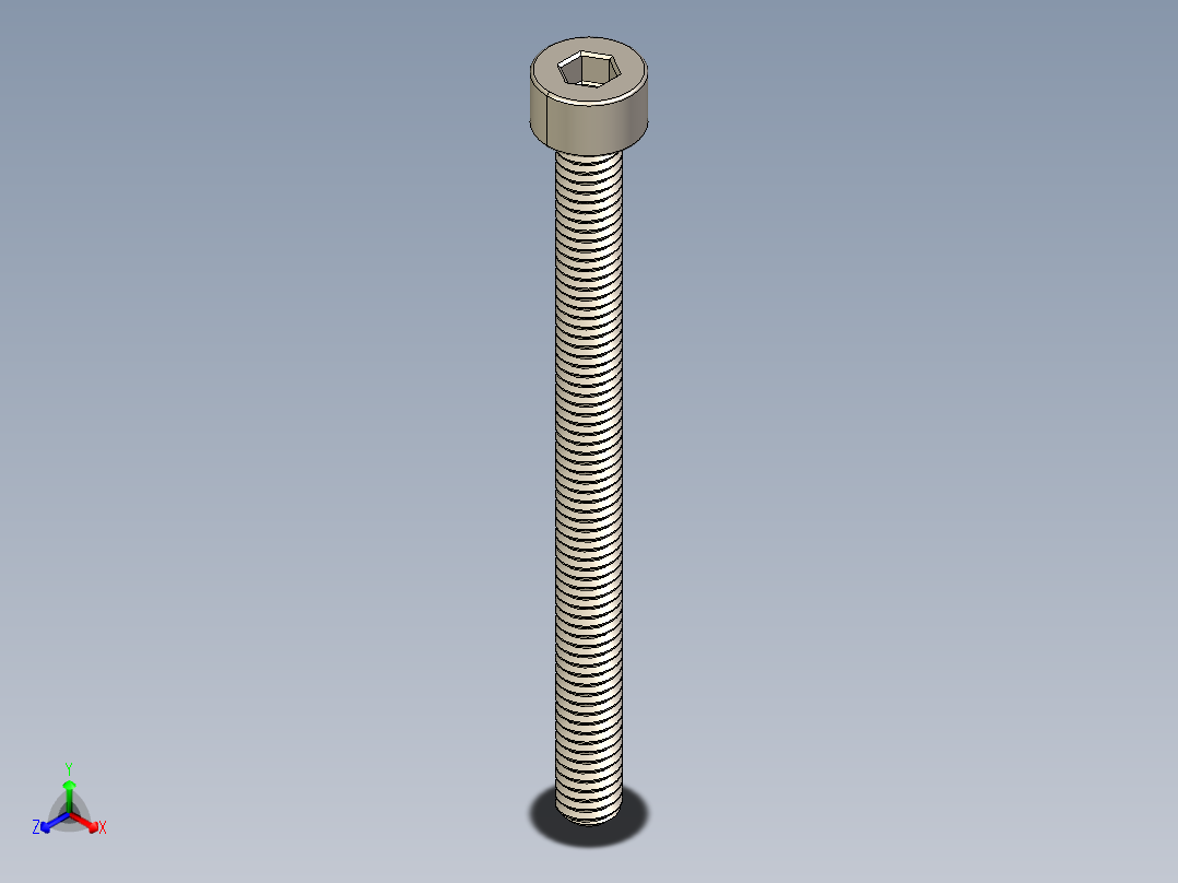 Screw_DIN_912_M4x50F_A2.STEP公制内六角螺钉主视图