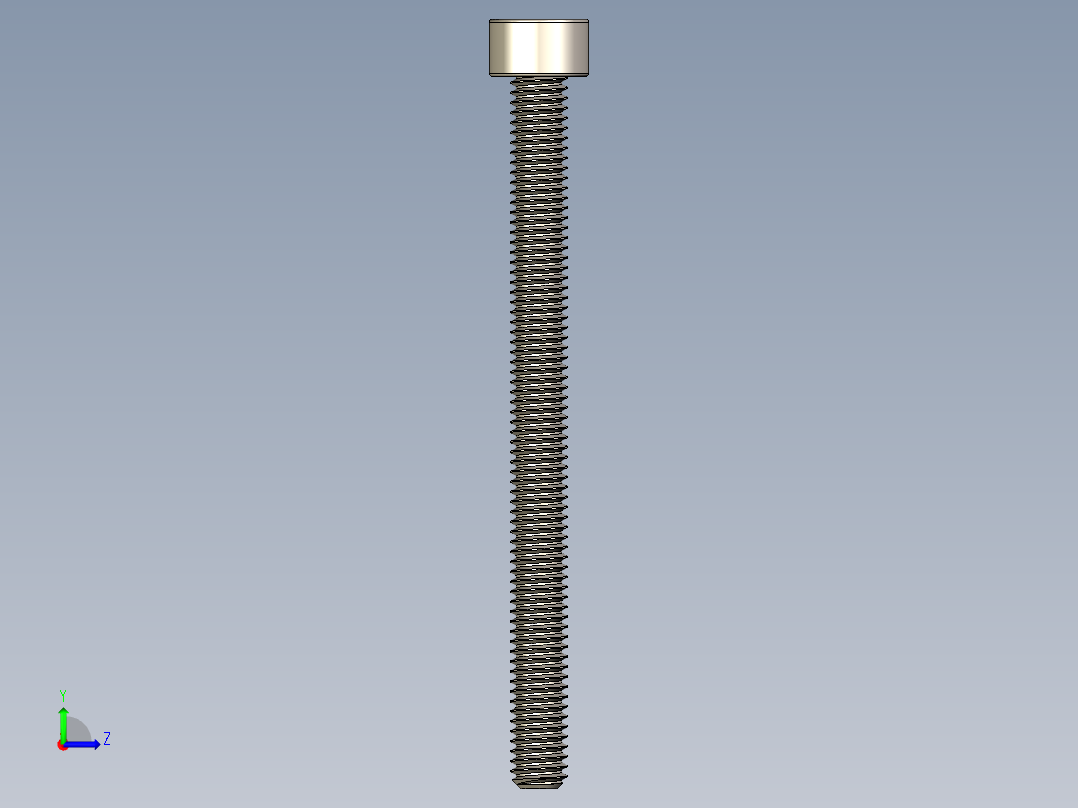 Screw_DIN_912_M4x50F_A2.STEP公制内六角螺钉左视图