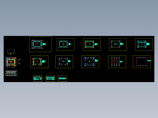 14寸笔记本A壳冲压LOGO冲压打字模具设计图