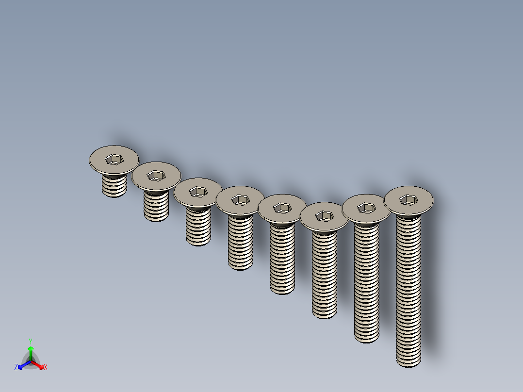 M2.5系列沉头内六角螺钉