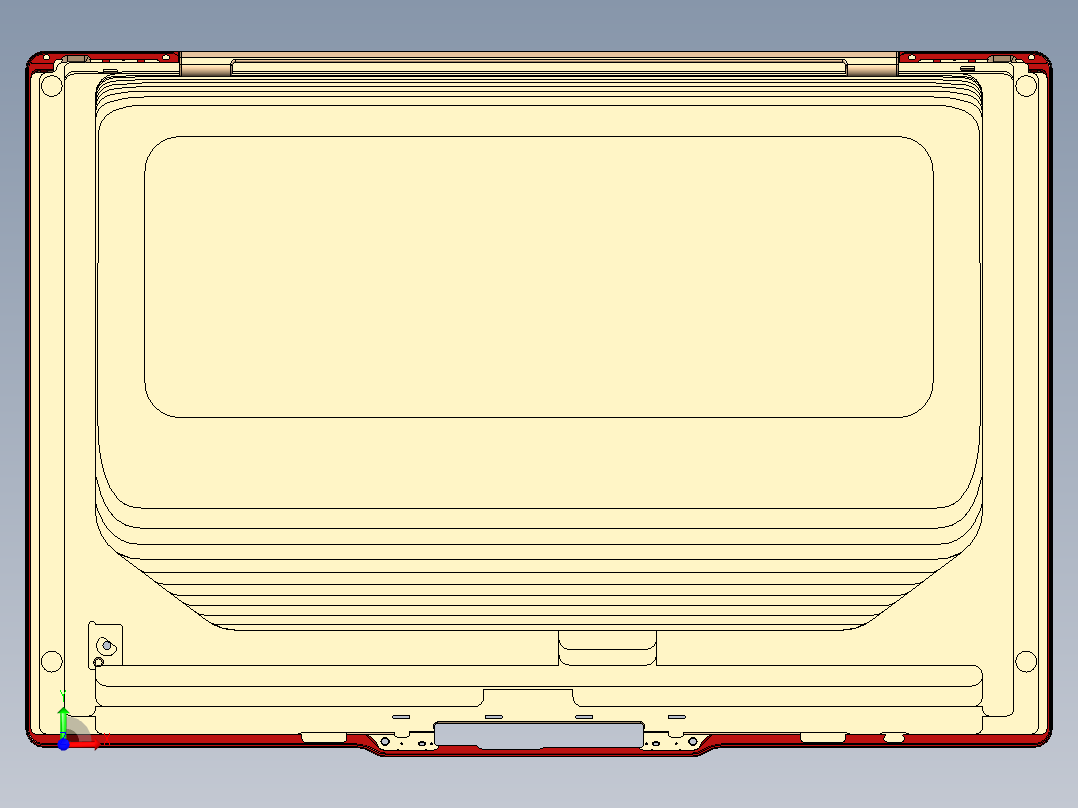 小尺寸电脑精铣内腔程序模型前视图