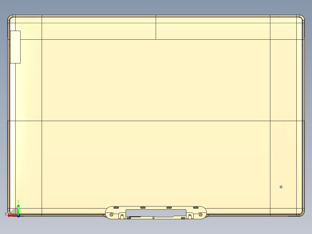 小尺寸电脑精铣内腔程序模型后视图
