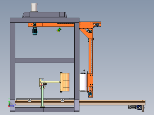 伸缩膜包装机3D 装配图 零件图左视缩略图