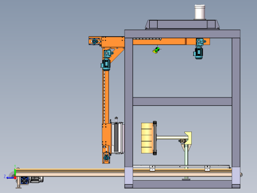 伸缩膜包装机3D 装配图 零件图右视缩略图
