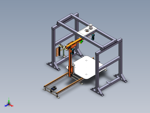 伸缩膜包装机3D 装配图 零件图正等轴测缩略图
