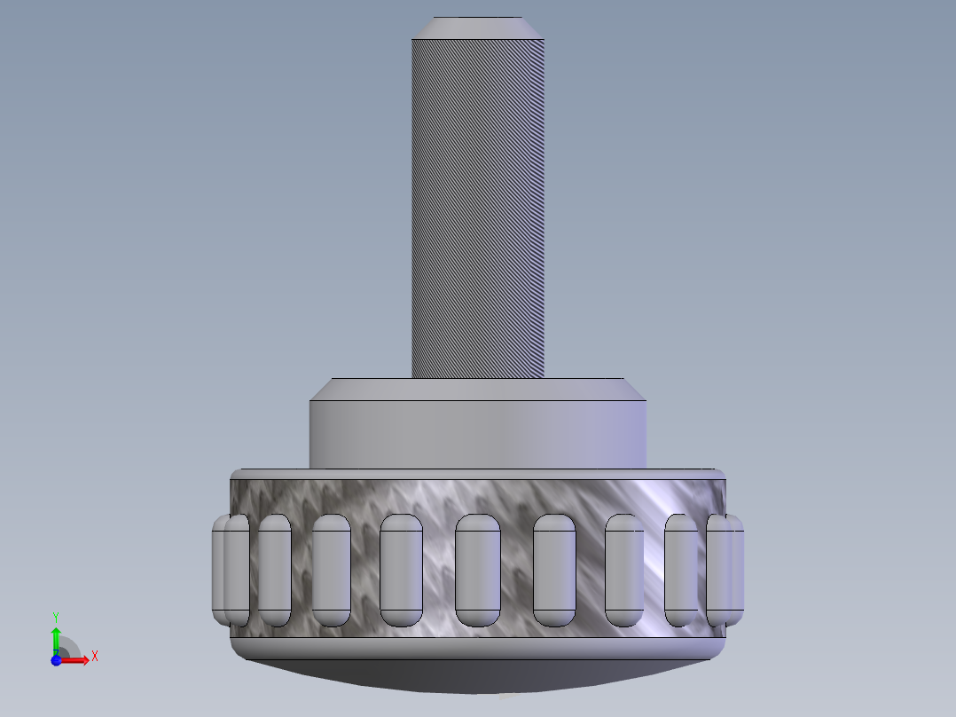 直纹把手(B型) M6×1601前视图
