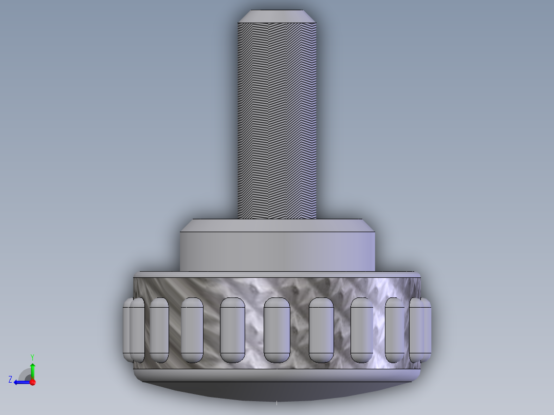 直纹把手(B型) M6×1601右视图