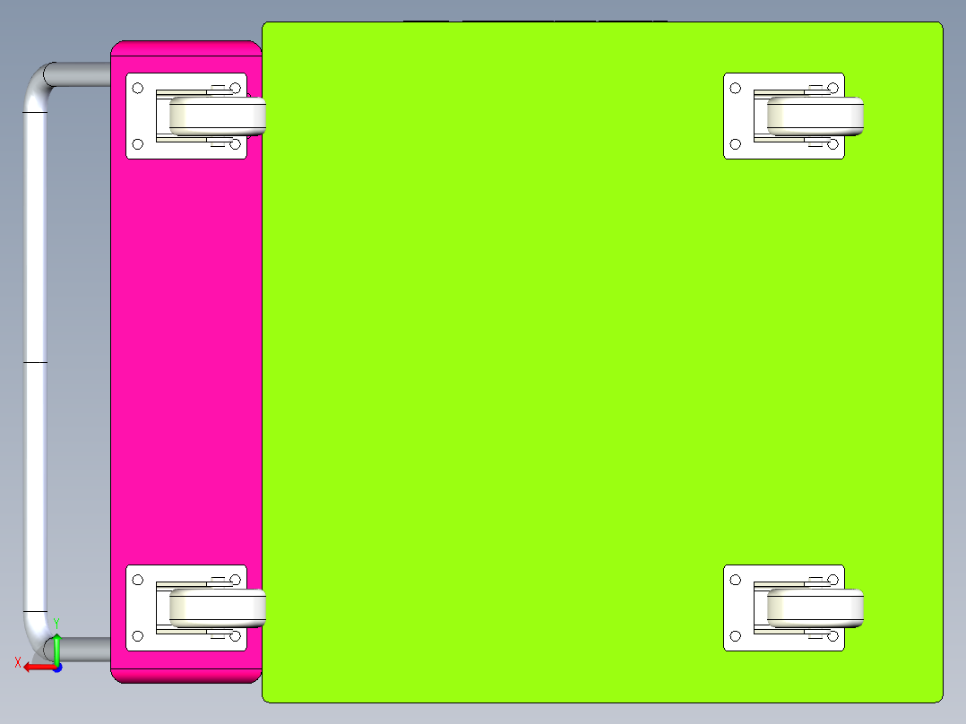 小推车模型后视图