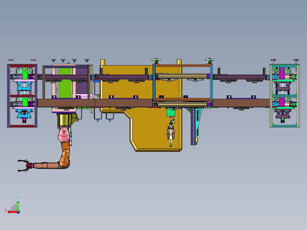 上下平台接板焊锡机后视图