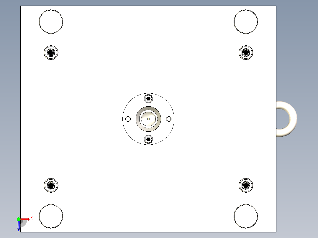 B2005292-塑料咖啡杯勺模具俯视图