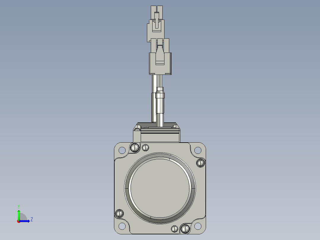 松下_伺服电机_MHMF042L1U2M2无抱闸400W左视图