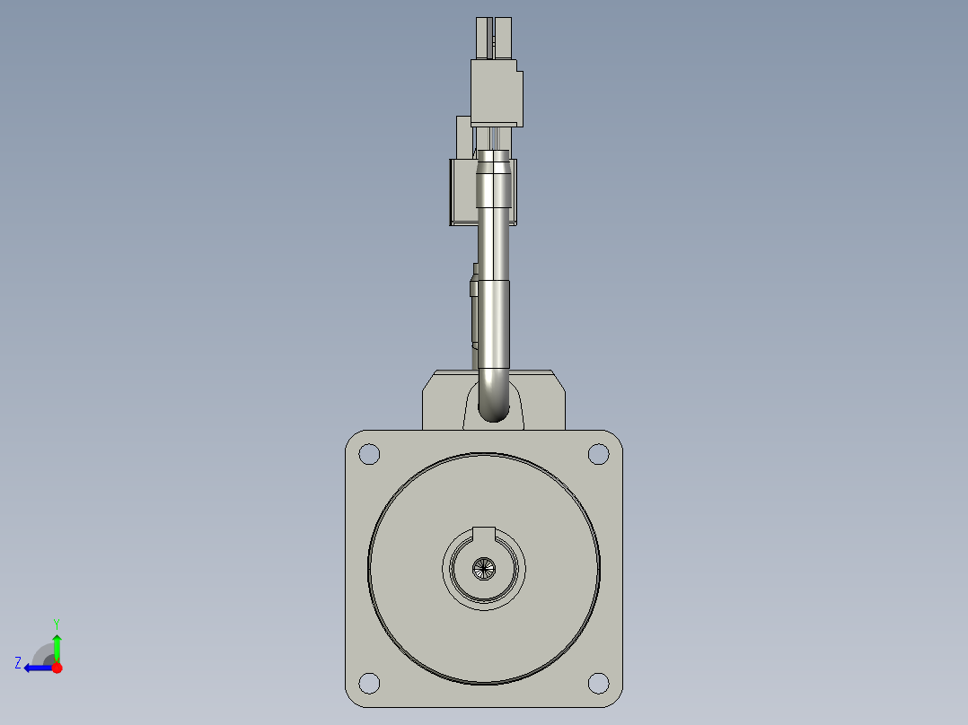 松下_伺服电机_MHMF042L1U2M2无抱闸400W右视图